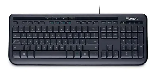 Teclado Microsoft Wired 600 Keyboard Qwerty - Negro