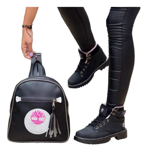 Hermoso Combos Botas  Y Bolso Para Dama Talla 35/40