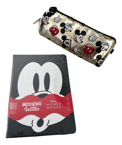 Kit Set Mickey Mouse Cuaderno A5 Mooving + Cartuchera 