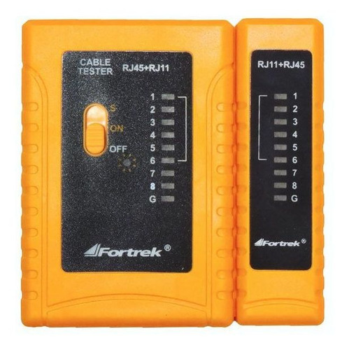 Imagem 3 de 5 de Testador De Cabos De Rede 4 Pares Utp Rj45 Teste Com Leds