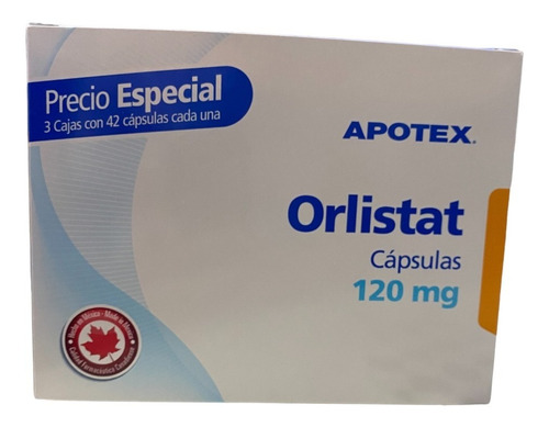 Apotex Orlistat Control De Peso 120mg 126 Capsulas