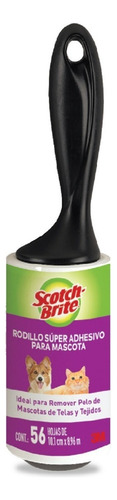 3m Scotch-brite Rodillo Adhesivo Mascotas 56 Hojas Color Morado