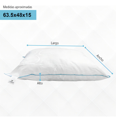 Almohada Spring Air Osos 48x63.5x15 Cm Hipoalergénica Blanco