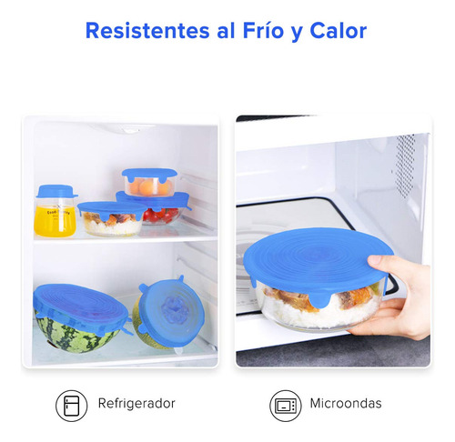 Tapas De Silicona, 6pcs Tapas Flexible Reutilizables, Tapas