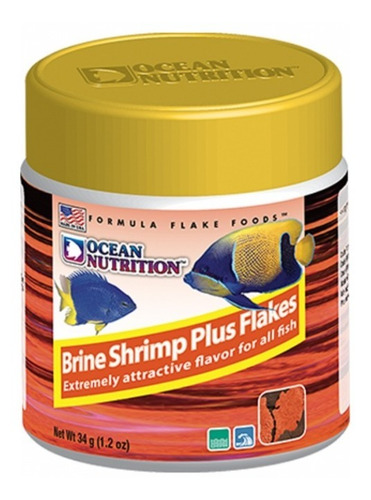 Alimento Peces Ocean Nutrition Brine Shrimp Plus Flake 34 Gr