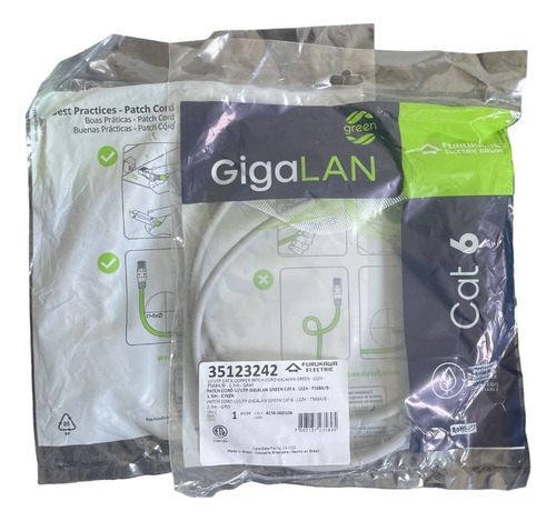 Patch Cord Furukawa Gigalan Cat6 1,50 Metros Cinza 35123242
