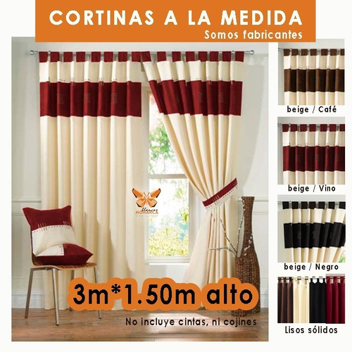 Cortinas Minimalistas Cortas (3m Ancho X 1m A 1.50m Alto)