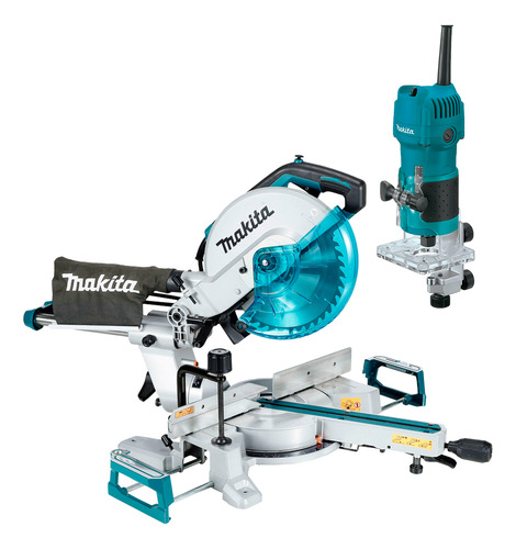 Sierra Ingleteadora Telescopica Ls1110f + Router Makita 3709