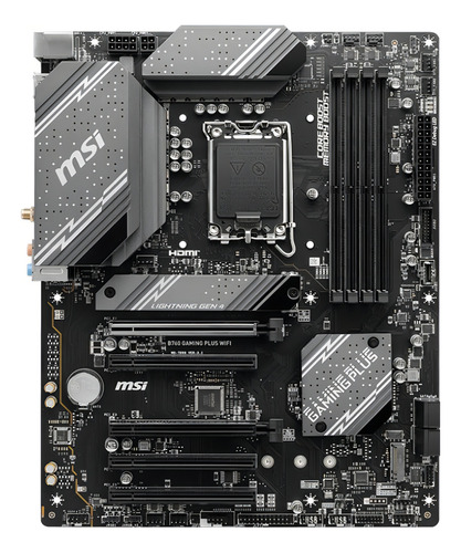 Placa-mãe Msi Mpg B760 Gaming Plus Wifi 1700 13°gen 2 cores preto