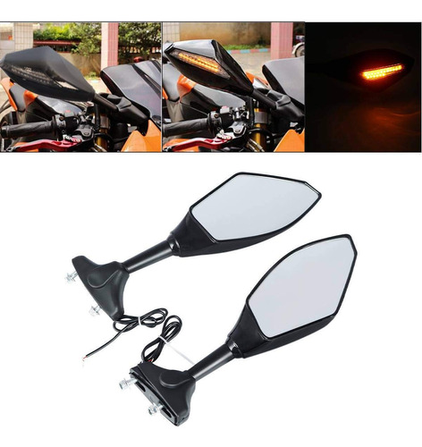 Slmoto Espejo Led Intermitente Para Kawasaki Ninja Zx14 Zx6r