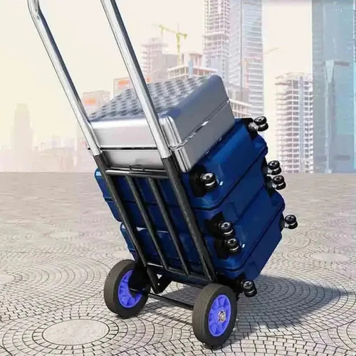 Carrito De Mano Plegable Portátil Con Asa Ajustable