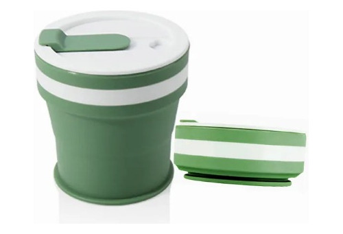 Vaso De Silicona Plegable Eco- Amigable Para Camping