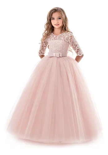 Vestidos palo de rosa cortos para niñas new arrivals