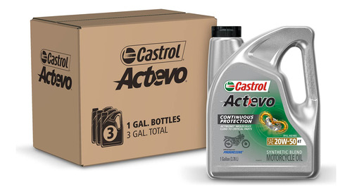 Castrol Actevo 4t 20w-50 - Aceite De Mezcla Sintetica Para M