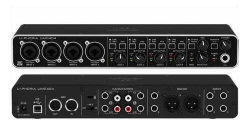 Tarjeta De Audio 4 Canales Interfaz Behringer Umc404hd