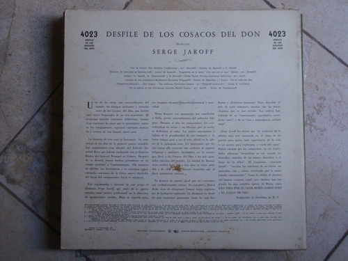 Vinilo Desfile De Los Cosacos Del Don Serge Jarof Cl1 (Usado)
