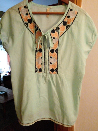 Blusa Verde Agua Talle L Como Nueva.