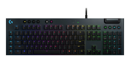 Imagen 1 de 3 de Teclado gamer Logitech Serie G G815 QWERTY GL Tactile inglés US color negro con luz RGB