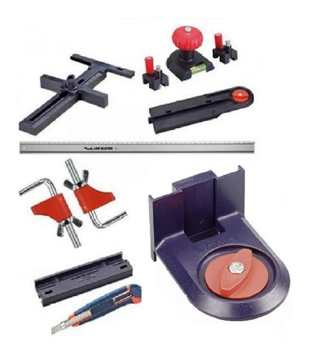 Regla Precision Medicion Kit C Angular Guias Cutter Y Mangos