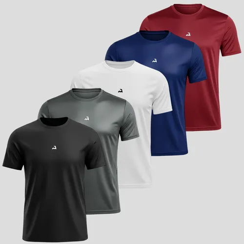 Kit 5 Camisetas Masculinas Dry Fit Treino Academia Corrida