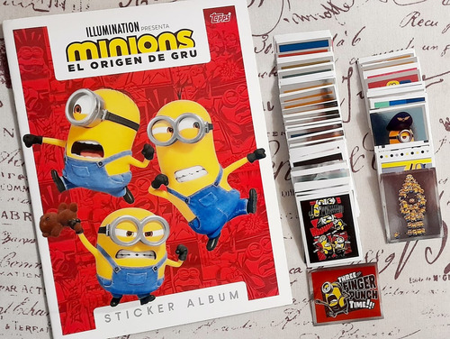 .- Album Minions El Origen De Gru Completo A Pegar Topps