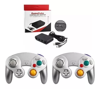 2 Pzas Controles Gamecube + Adaptador Para Nintendo Switch