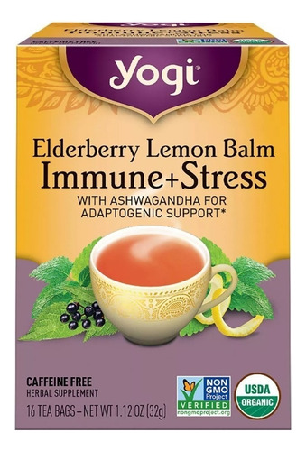 Yogi Té De Balsamo De Limon Y Bayas De Sauco 16 Bolsitas