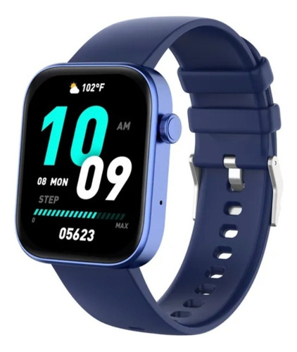 Smartwatch Inteligente Colmi P71 - Faz E Recebe Chamadas Caixa Azul Pulseira Azul Bisel Azul Desenho Da Pulseira Quadrada