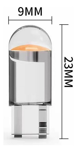 10 Uds T10 Luces De Coche Cob Luces De Marcador Amarillo