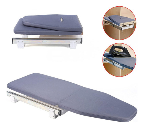 Herraje Tipo Tabla Burro De Planchar Extaible Para Closet Color Azul Oscuro Lisa