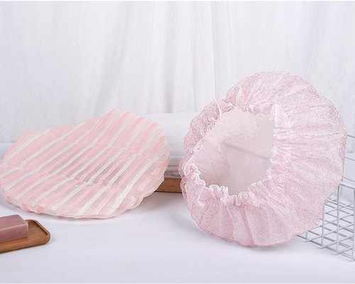 Gorro De Ducha De Microfibra De Doble Capa Orejeras De Ducha