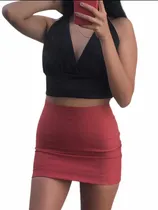 Comprar Pollera Minifalda Morley Lycra Mujer Pollera Tubo Mujer