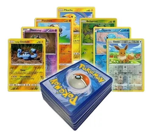 Lote Pack 100 Cartas Pokémon Aleatórios sem Nenhuma Repetida - Ri Happy