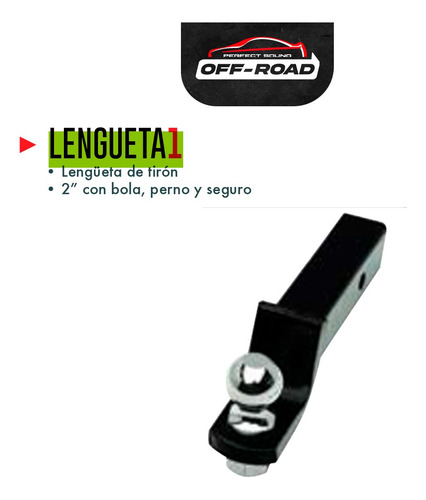 Kit De Arrastre Bola Remolque Cople Perno Y Lengüeta 2 PuLG