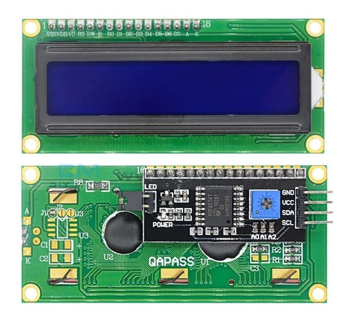 Lcd 16x2 1602 Back Light Azul Arduino