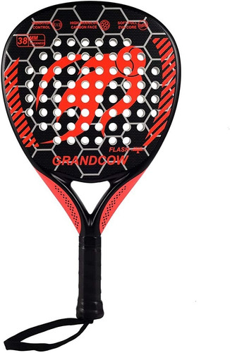 Raqueta Padel Marca Grandcow, Color Rojo, Incluye Estuche