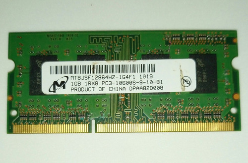 Memoria Ram 1g Para Laptop Ddr3.