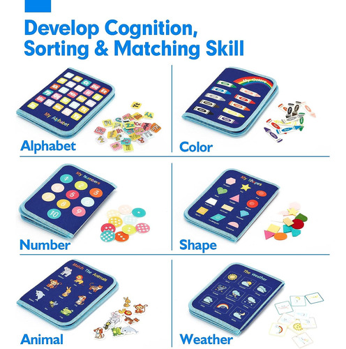 Tablero Alfabético En Libro Educativo De Tela Sensorial