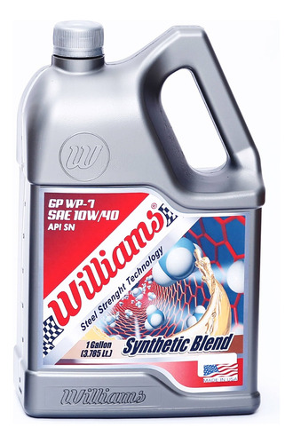 Aceite De Motor Williams 10w40 3,785lt Full Sintetico