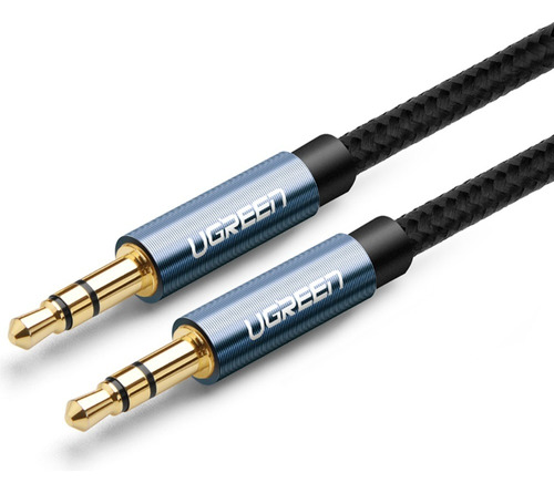 Cable Audio Auxiliar Plug 3.5mm M/m Trenzado 2m Azul Ugreen 