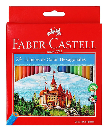 24 Colores Profesionales Lápices Hexagonal Faber Castell