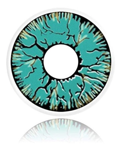 Lentes De Contacto Halloween Freshgo Ojos Crack Verde Crazy