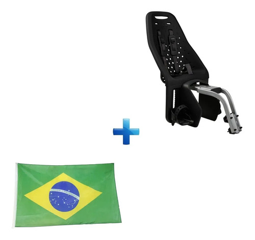 Cadeirinha Criança Bicicleta Thule Yepp Maxi Preta + Brinde