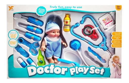 Set De Juego Doctor Con Bebé Y 15 Accesorios Ref. 9901-15