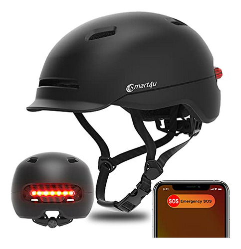Smart4u Adult Bike Helmet With Led Back Light,adjustable Siz