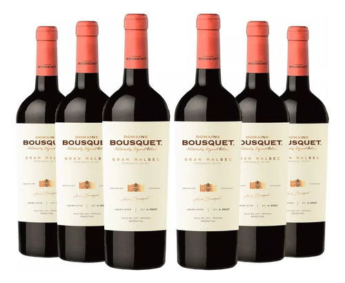 Vino Domaine Bousquet Gran Malbec Organico 750ml Caja X6