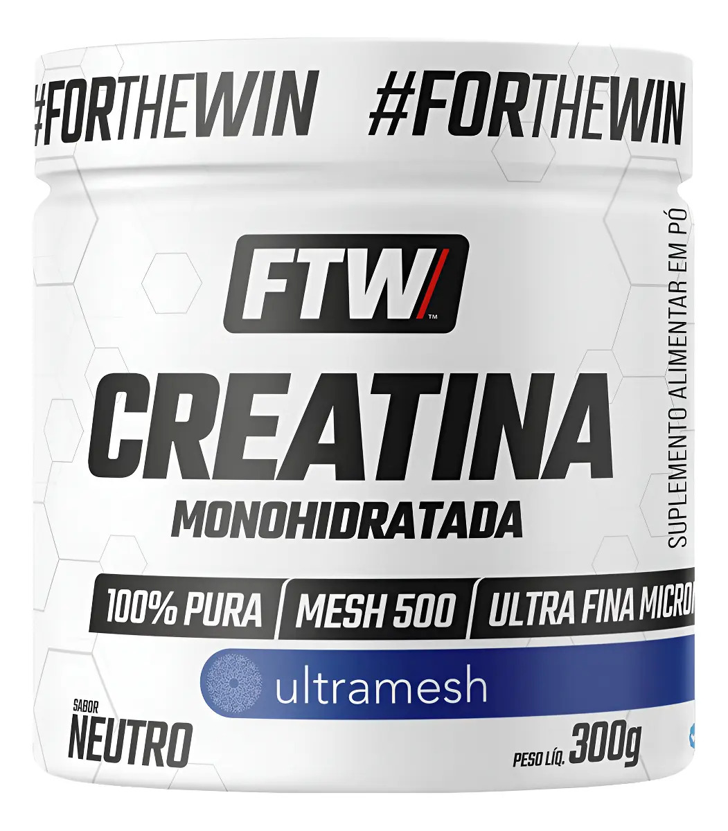 Creatina Monohidratada Pura Ultramesh® Pote 300g - Ftw Sem Sabor