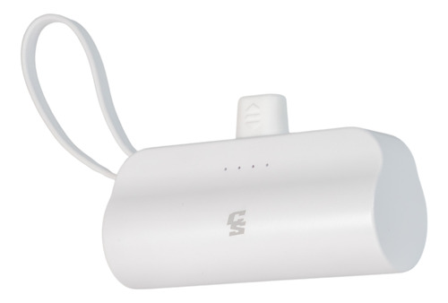 Power Bank 5000mah De Bolsillo Tipo-c Y Lightning Cs Blanco