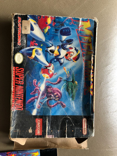 Mega Man X Original Playtronic Caixa E Manual Snes Nintendo