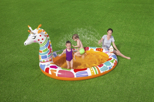 Piscina Inflable Jirafa Molona Bestway Modelo 53089 Color Multicolor